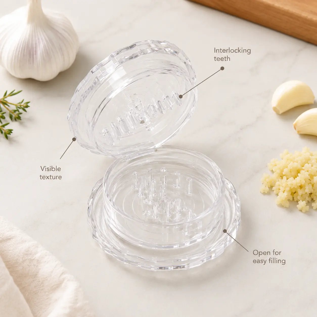 🔥Buy 1 get 1 free for a limited time .Clear Manual Garlic Twister and Ginger Mincer Tool