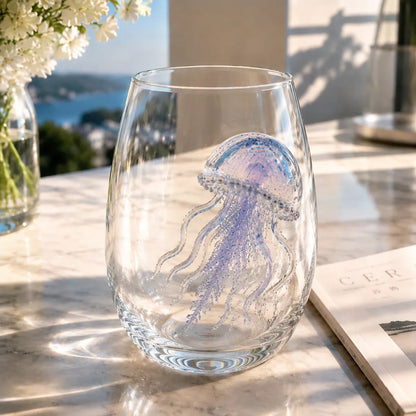 🌊 Colección de cristalería artesanal de animales marinos 3D | Para sorbos más frescos, detalles que capturan la luz del sol, elegancia costera y un ambiente de bar en casa elevado ✨