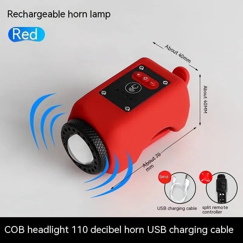 2-in-1 bicycle light and horn