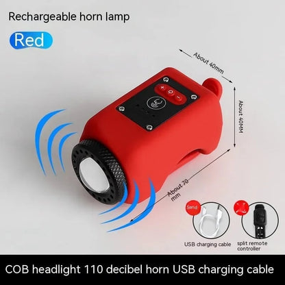 2-in-1 bicycle light and horn