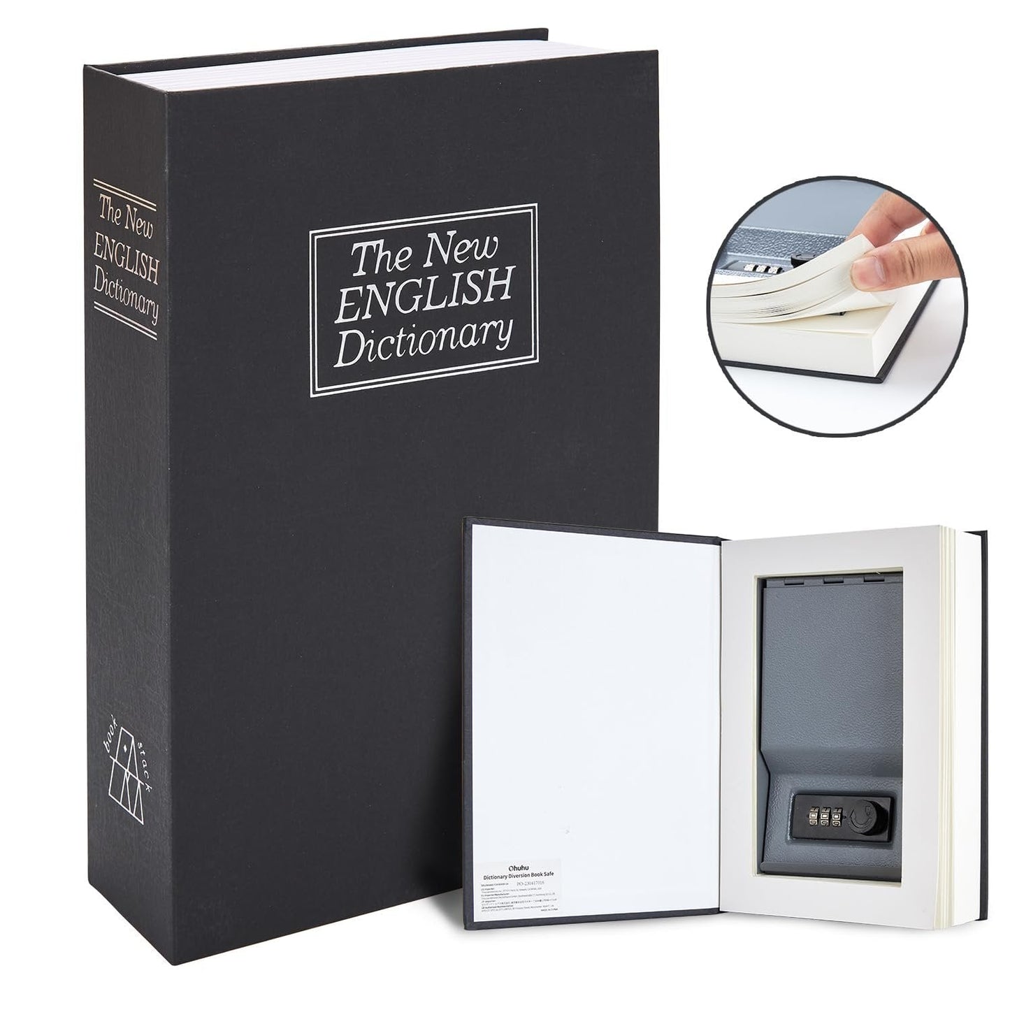🔥2026 NEW ARRIVAL🔥Simulated Book Safe, Combination Book-style Cash Lock Box, Secret Hidden Storage Box