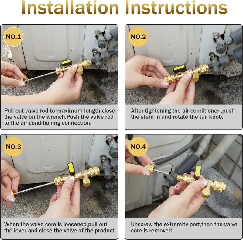 📢📢49% OFF !! ✨Professional AC Valve Core Remover & Installer Kit