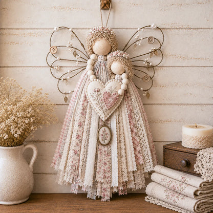 🔥This Week 50% OFF - Angel Fabric Hanging DIY Kit - Stitch a Little Blessing That Stays Forever
