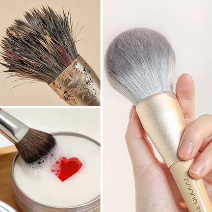 Makeup Brush Cleaner Solid With Silicone Cleaning Pad