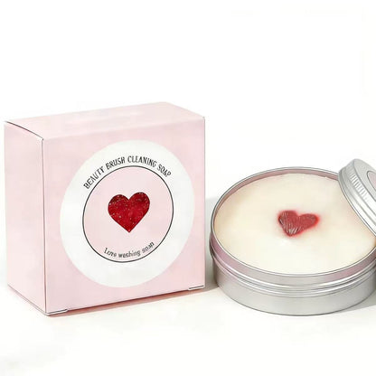 Makeup Brush Cleaner Solid With Silicone Cleaning Pad