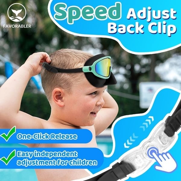 🏊‍♀️Último día, 2x1 en la compra de gafas de natación HD infantiles con marco grande, impermeables y antivaho.🏊‍♀️