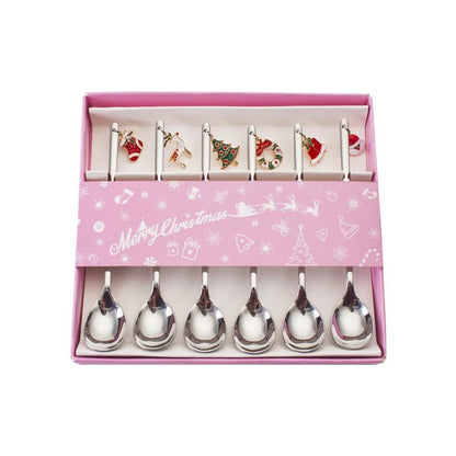 Metal Spoon Christmas Gift Set (6 Pieces)