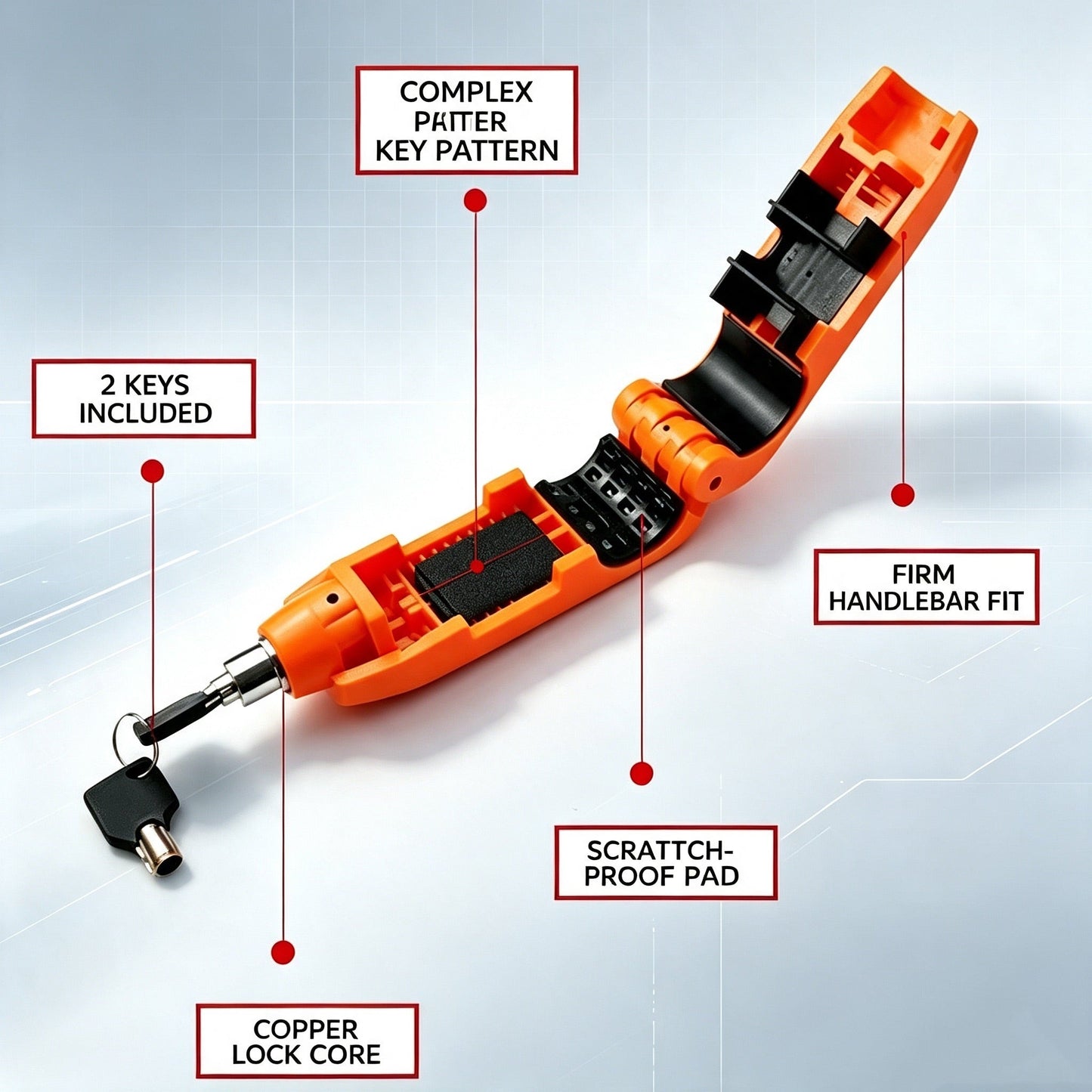 Anti-Theft Brake Safety Lock, Suitable For Motorcycles And Bicycles