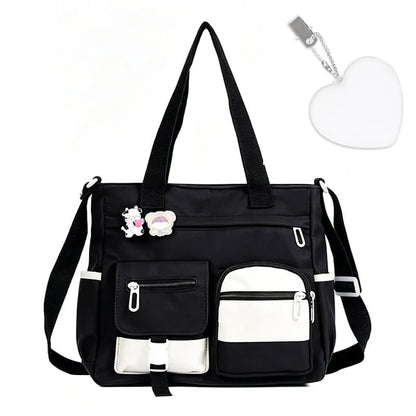 ✨Large Capacity Multi-Pocket Canvas Tote Bag