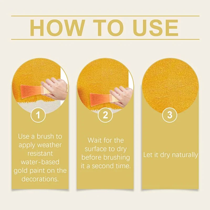 🎨🏡Water-Based Weather-Resistant Gold Paint