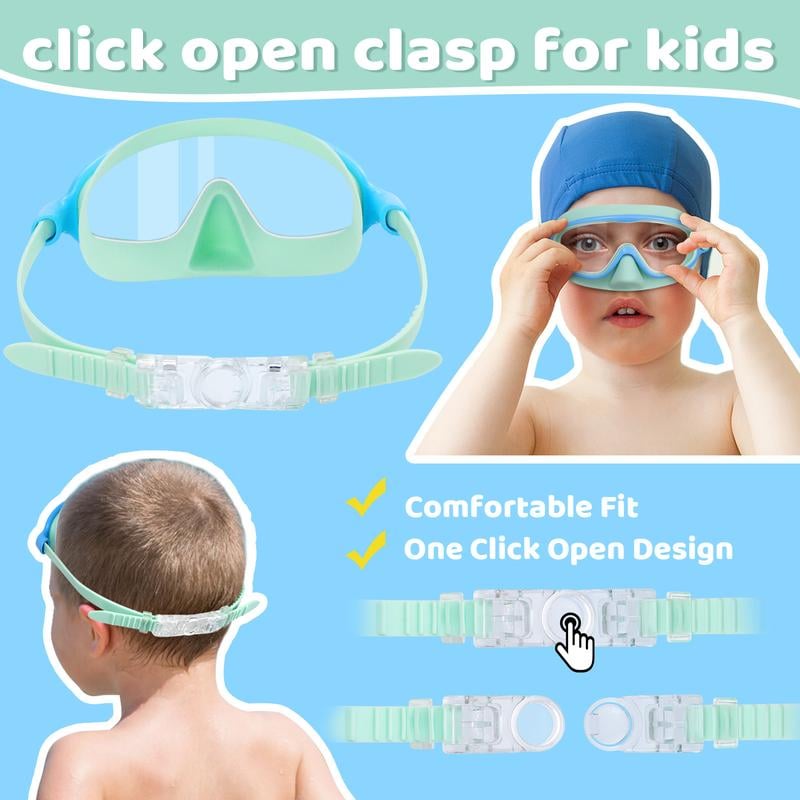 🏊‍♀️Último día, 2x1 en la compra de gafas de natación HD infantiles con marco grande, impermeables y antivaho.🏊‍♀️
