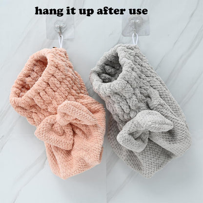 🎀Cute bow drying cap for women, absorbent quick-drying, thickened