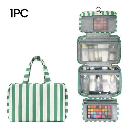 ✨Striped hanging travel toiletry bag
