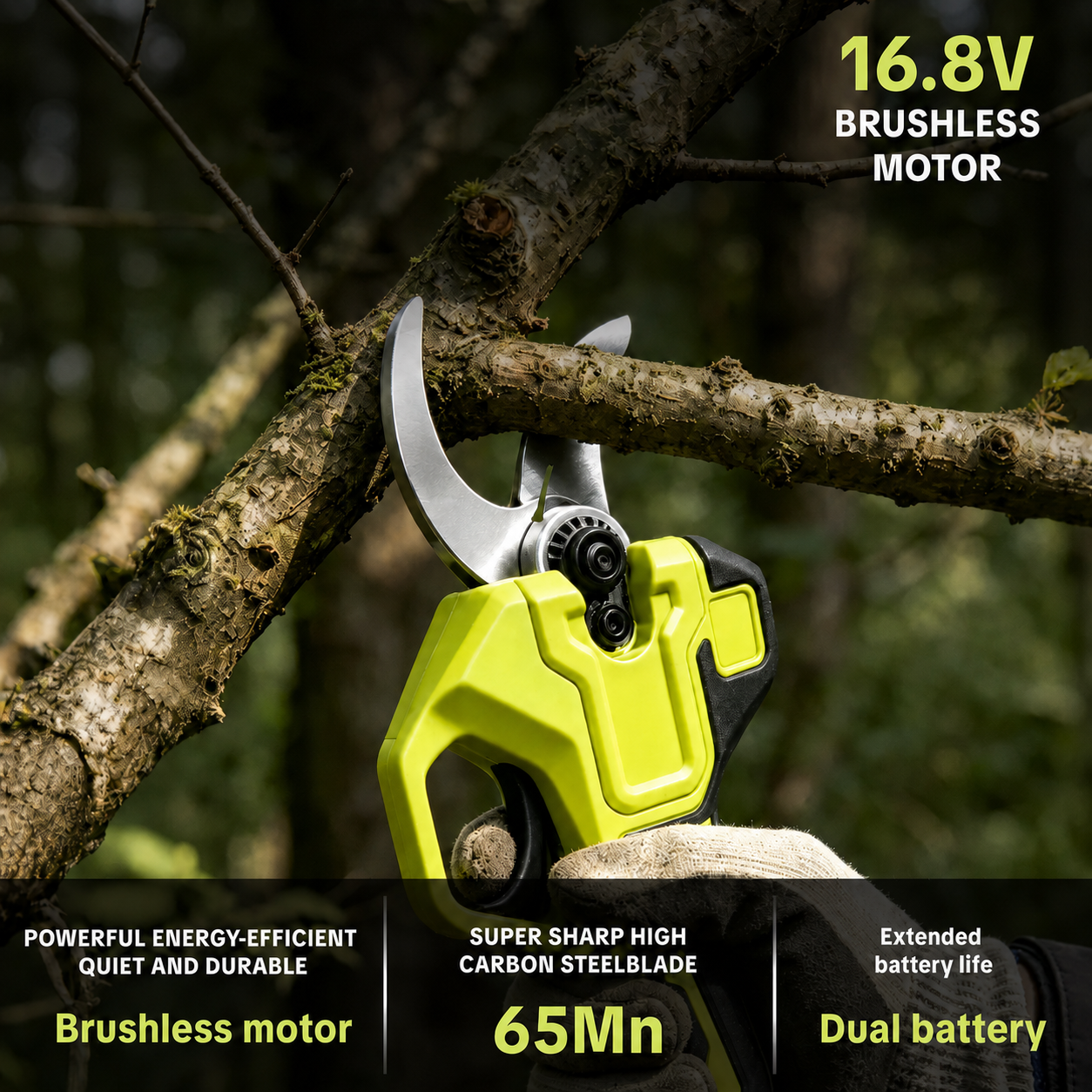 🌿 Cordless Electric Pruning Shears ✂️ – Powerful 1.25" Cutting Capacity for Effortless Trimming 🔋