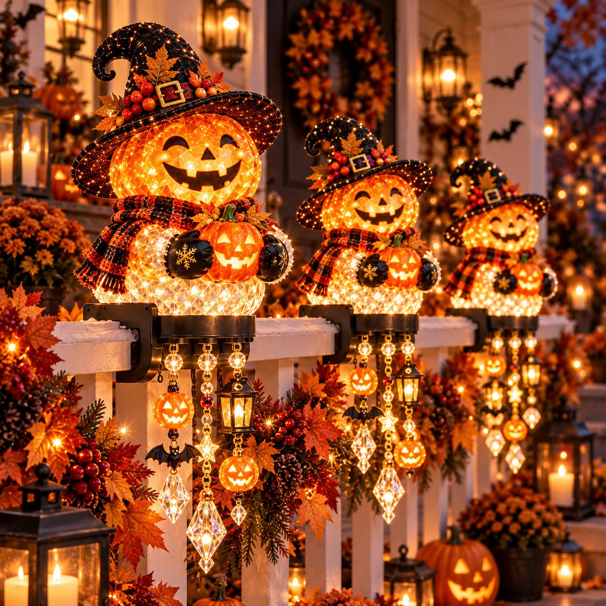 🎃 🎃Halloween Porch Magic Cascade Railing Lights
