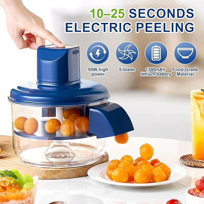 Electric Garlic & Cherry Tomato Peeler | Effortless Skin Removal Tool