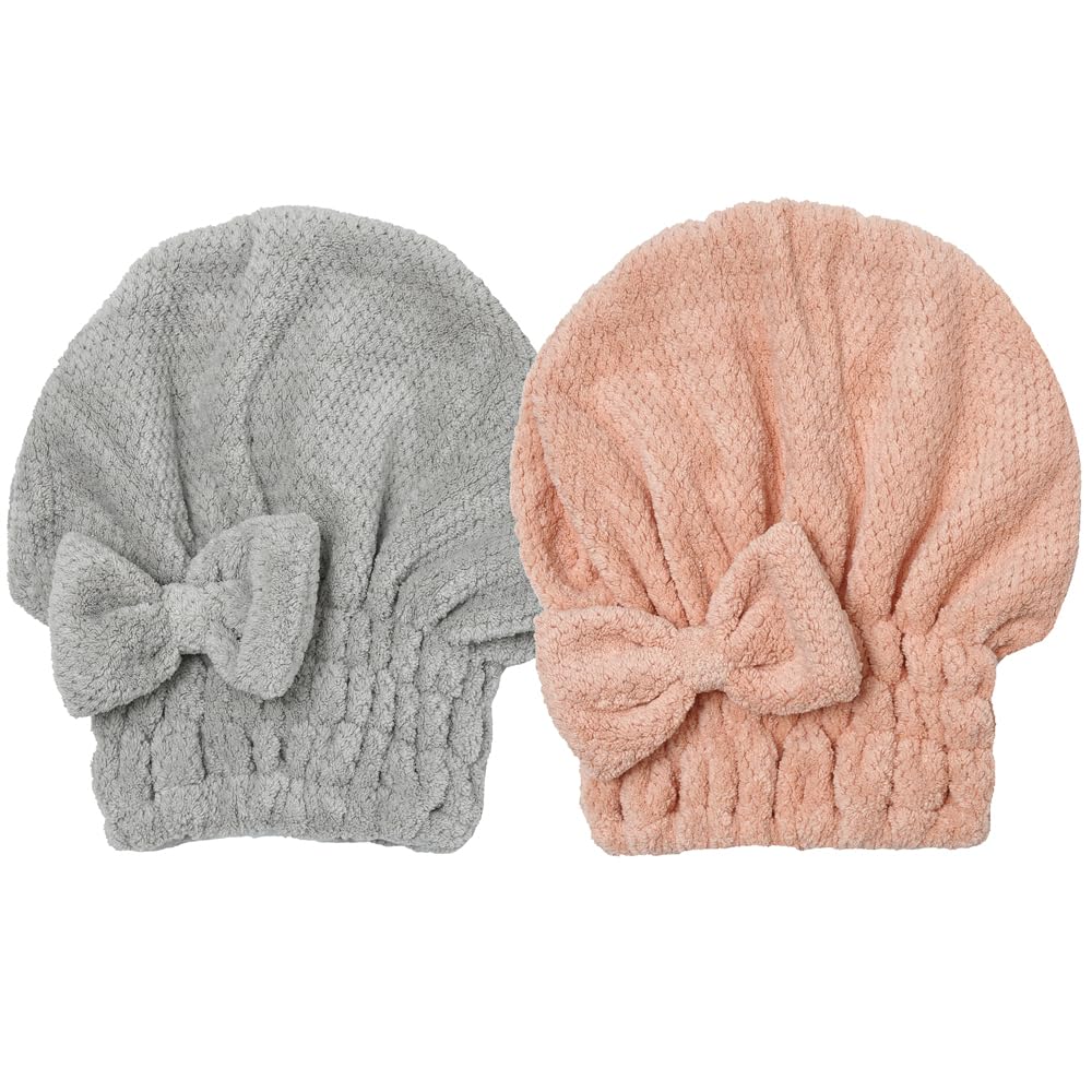 🎀Cute bow drying cap for women, absorbent quick-drying, thickened