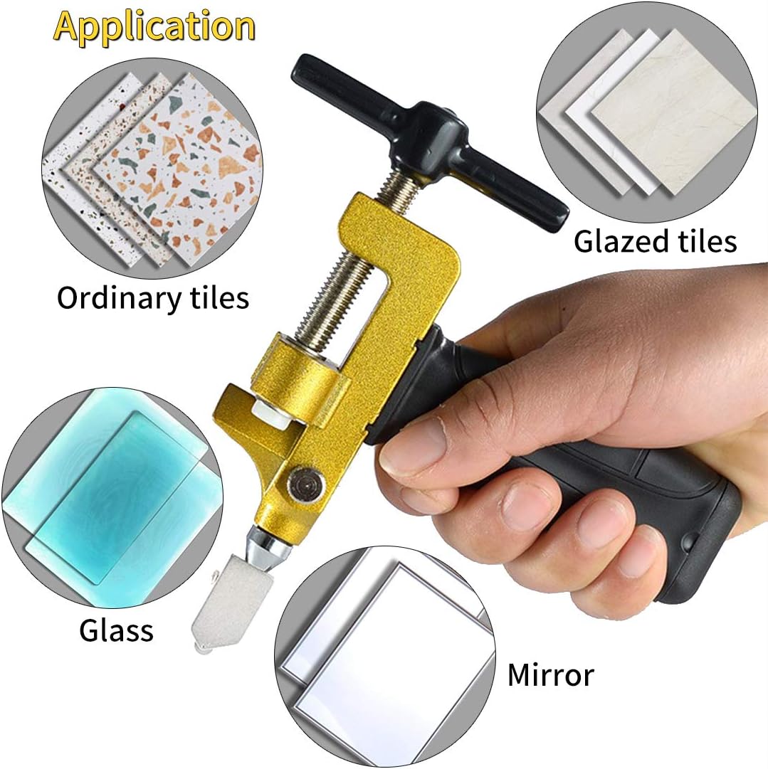 2-in-1 Professional Glass & Tile Cutter Kit with Breaking Pliers