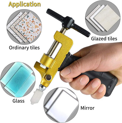 2-in-1 Professional Glass & Tile Cutter Kit with Breaking Pliers
