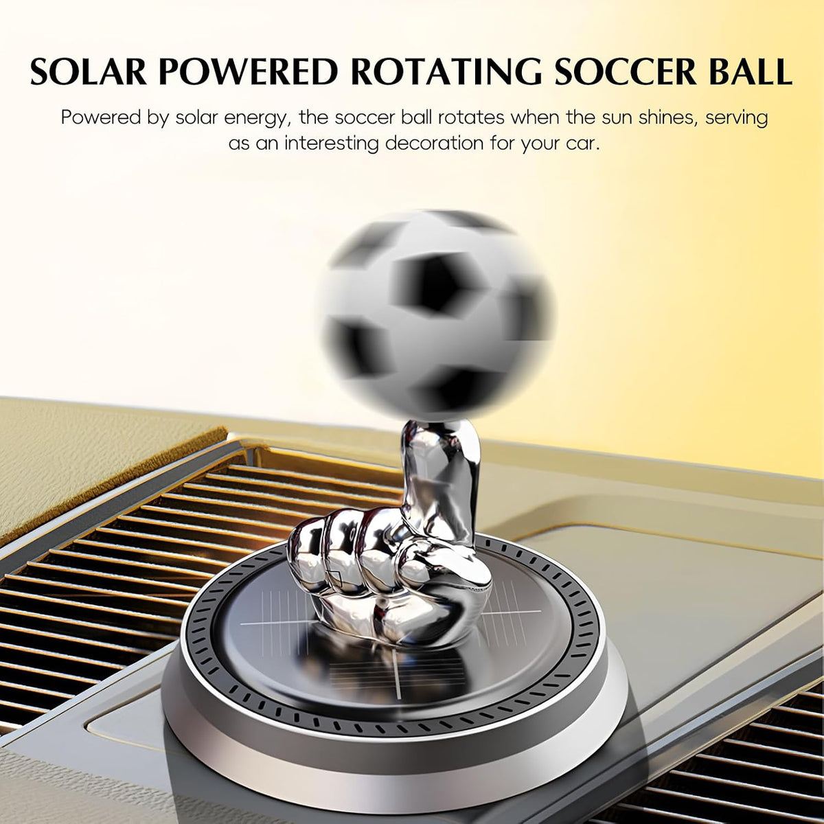 Solar Rotating Soccer Ball Car Diffuser –Send aromatherapy essential oil