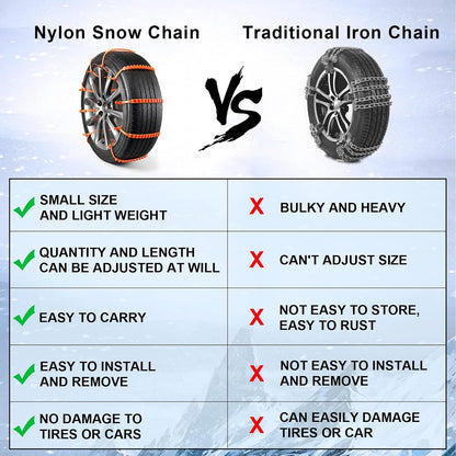 🎉50%OFF✨10 Pcs Winter Car Snow Chains Universal Anti-Skid Tire Chain ❄️