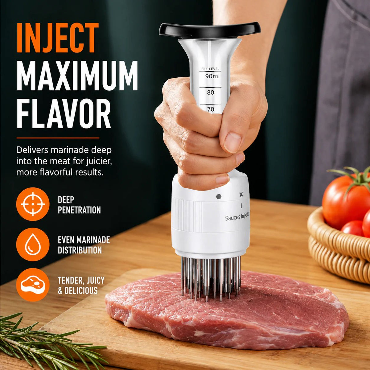 2 in 1 Meat Marinade Injector