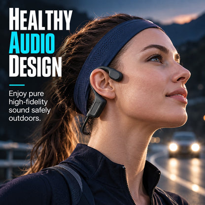 Professional Bone Conduction Sports Headphones Bluetooth 6.0 IP67 Waterproof Open-Ear Wireless Headset for Running and Cycling