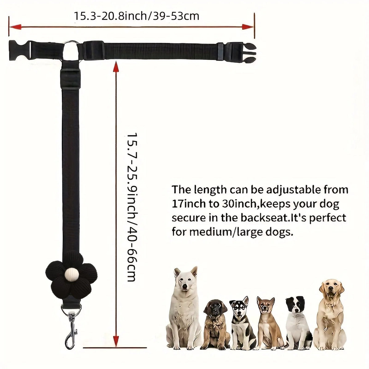 2-Pack Dog Travel Safety Belts