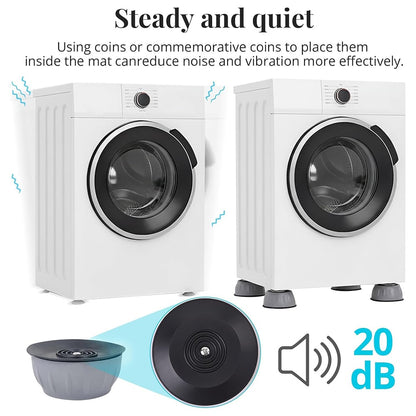 🏠 Almohadillas antivibración para lavadoras (paquete de 4)