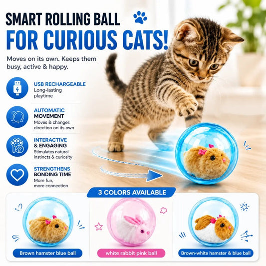 Pelota Interactiva para Gatos con Autodesplazamiento