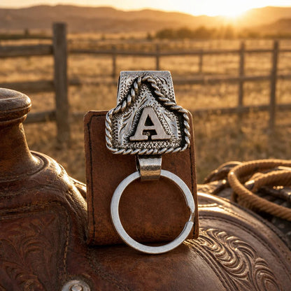 Custom Country Leather Keychain