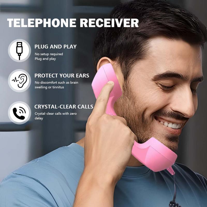 ☎️ Auricular de teléfono retro con interfaz tipo C 📞