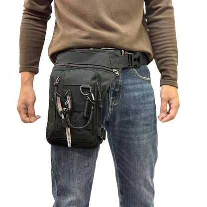 Motorcycle Leg Bag, 17 Inch Multi-Pocket Utility Hip Pack