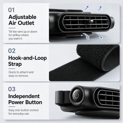 Ventiladores recargables para asiento de coche con función de enfriamiento