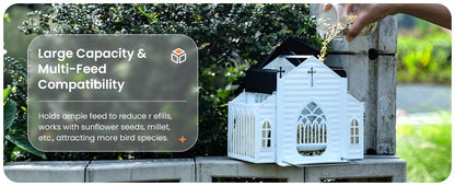 ✝️Last Day 50% OFF-🔥Church-Shaped Solar Bird Feeder🎁