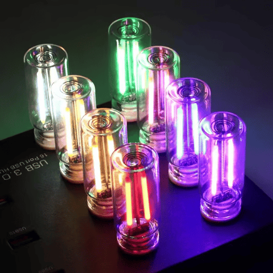 💥Luz nocturna USB para coche, lámpara de filamento LED táctil regulable