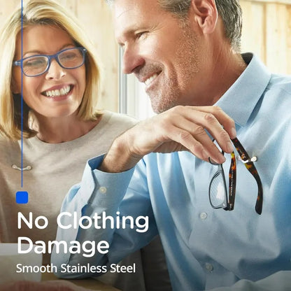 💥Buy 2 get 1 free 🔥Magnetic Eyeglass Holder Stainless Steel Glasses Clip for Shirts & Pockets
