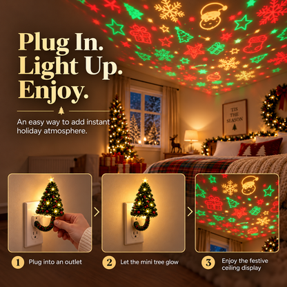 【 Limited 5% discount🎄& Free Shipping🎁】Christmas Tree Projector Night Light✨