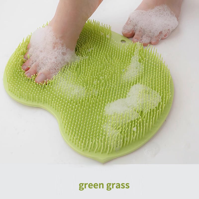 Alfombrilla de silicona para frotar pies en la ducha