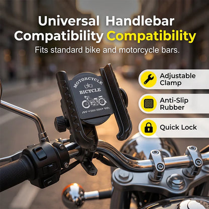 Bike Phone Mount – Secure Lock & One-Handed Quick Release