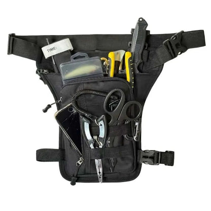 Motorcycle Leg Bag, 17 Inch Multi-Pocket Utility Hip Pack