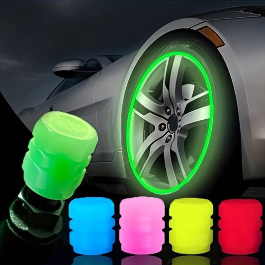🔥🚗Glow-in-the-Dark Tire Caps 💡