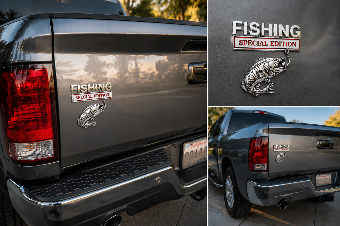🔥 🎣 Fishing Special EditionTM Premium 3D Metal Vehicle Emblem Badge