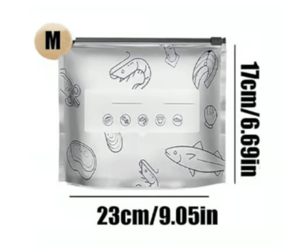 (30 unidades) Bolsas de almacenamiento resellables de papel de aluminio reutilizables