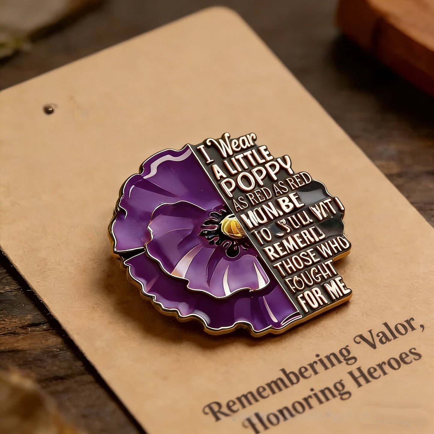 Unisex US Red Friday Exquisite Brooch - Waterproof & Sweat-Resistant Poppy Pin