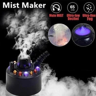 🏆2026 Halloween Hot Sale⚡🎃🔥12 LED light Ultrasonic Mist Maker Fogger