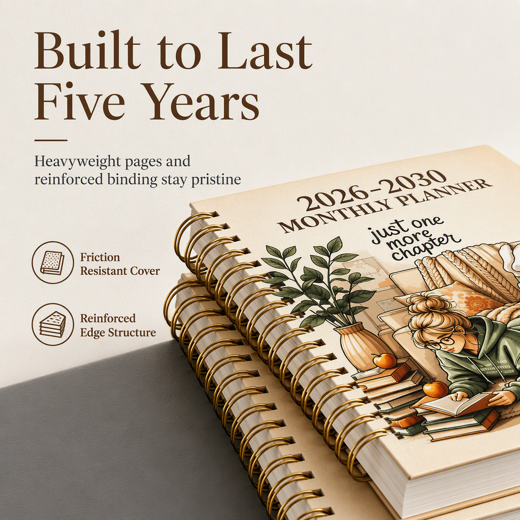 📚 2026–2030 5-Year Planner | Long-Term Monthly Organizer & Goal Planning Log Book for Work, School & Everyday Life