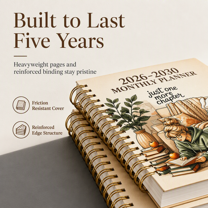 📚 2026–2030 5-Year Planner | Long-Term Monthly Organizer & Goal Planning Log Book for Work, School & Everyday Life