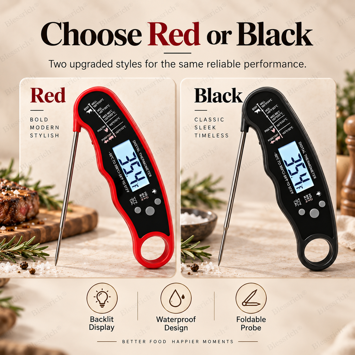 Instant-Read Digital Meat Thermometer