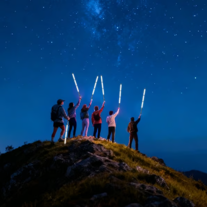 Light-up hiking sticks